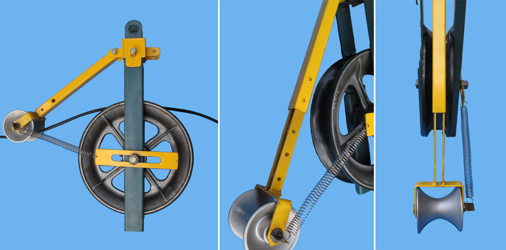 ウレタンゴム張りアルミ1輪金車:300mm/450mmに対応