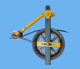 ウレタンゴム張りアルミ1輪金車用アースフック